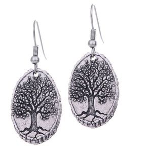 Brand New - Beautiful Tree Of Life Nature Earrings